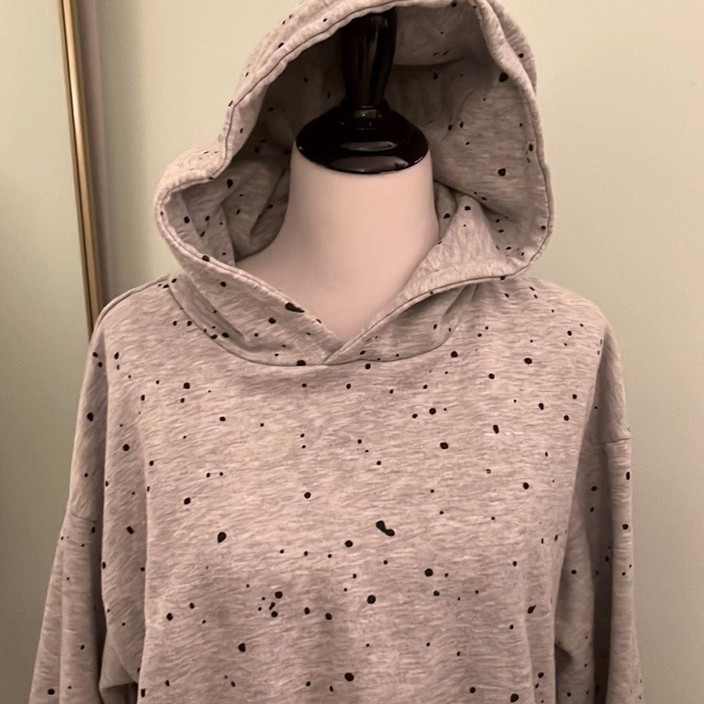 Cropped Paint Splatter Sweatshirt